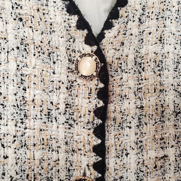 Tuckernuck Pomander Place White Tweed Josephine V-Neck Mini Dress B1254 Size XL - Picture 7 of 10